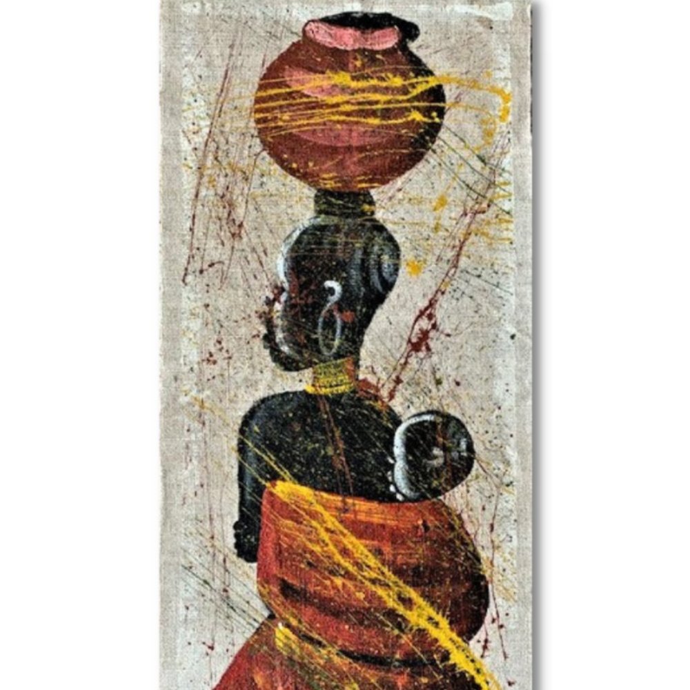 Traditional art | Original African painting of traditional African woman